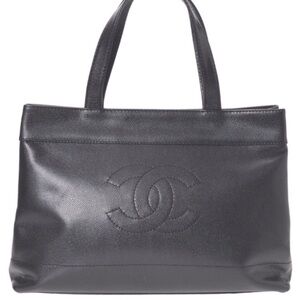 Chanel Coco Mark Black Caviar
Leather Tote (Pre-Owned-good condition)